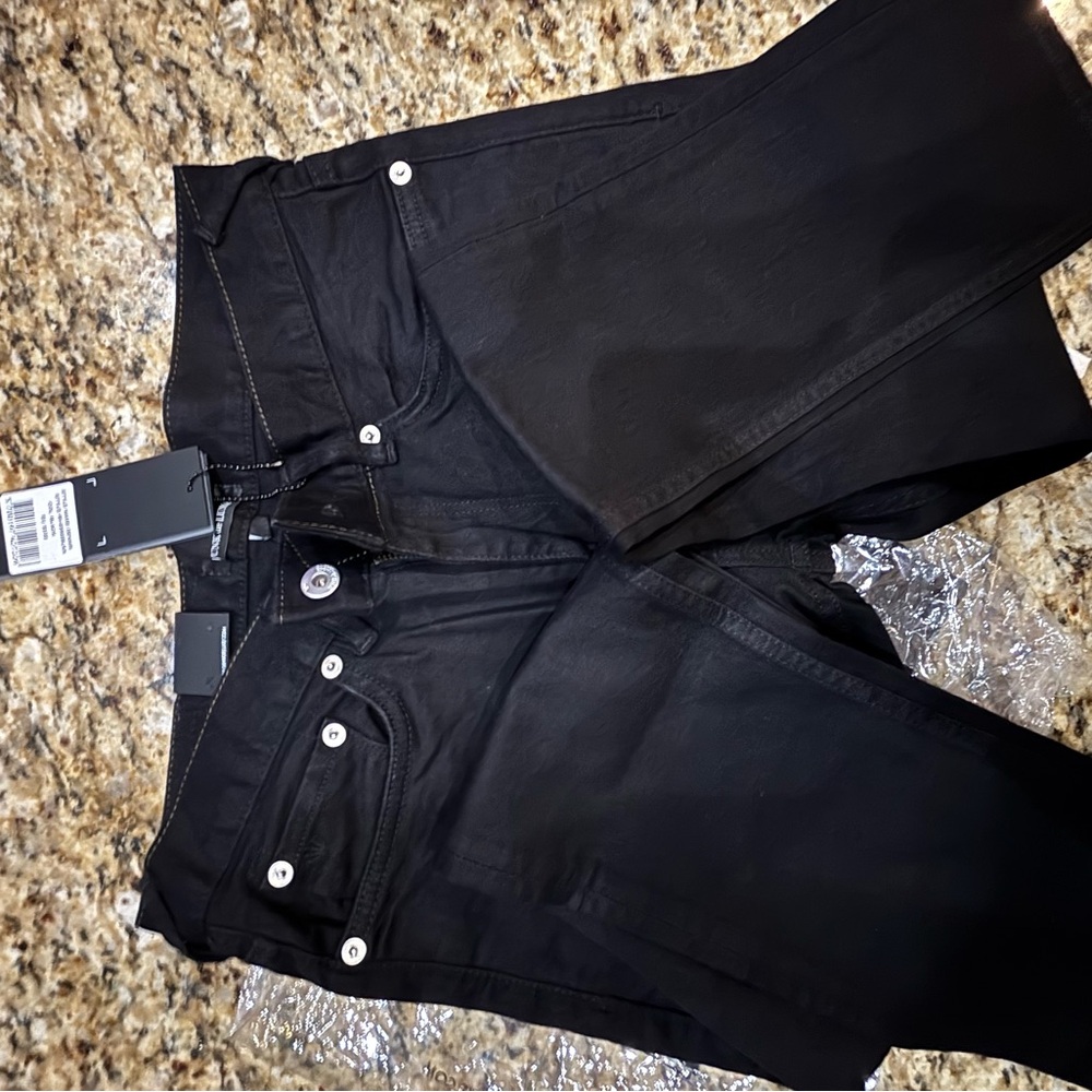 Junk de luxe designer Black Skinny Pants with Sleek Fit 33/32